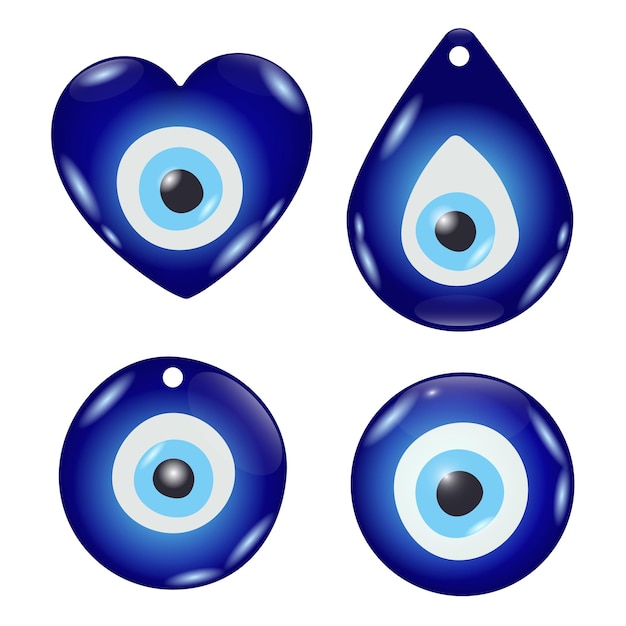 Evil eye amulet Blue protection talisman Turkish and greek symbol of protection Glass nazar