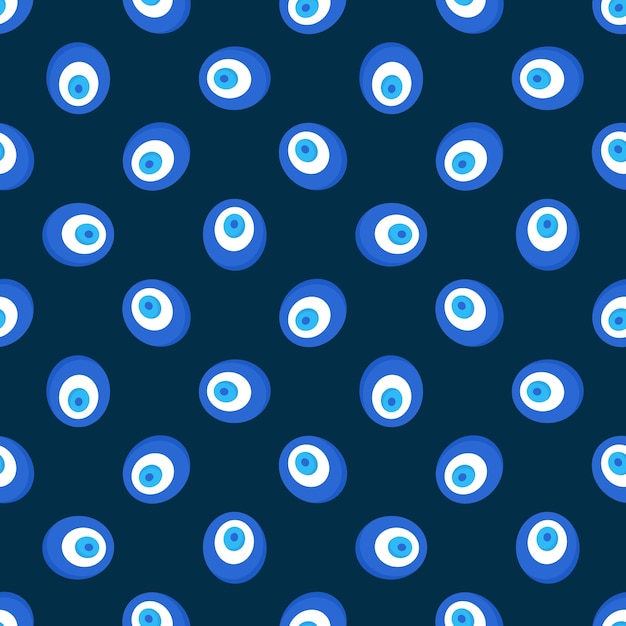 Evil eye pattern - Turkish vector concept seamless background