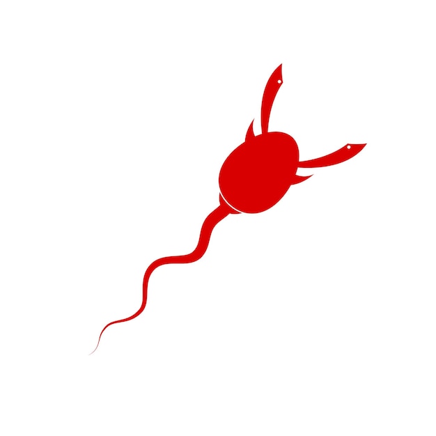 Evil sperm logo illustration design