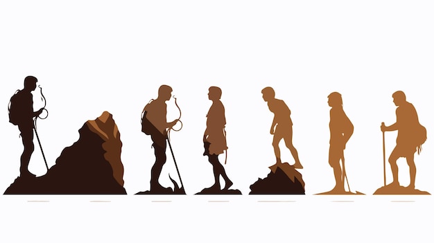 Vector evolution of human from primitive to modern