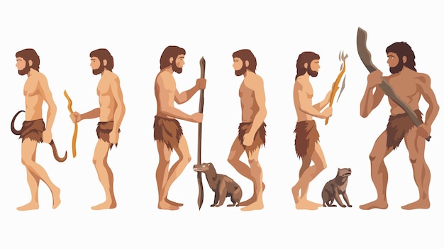 Vector evolution of human from primitive to present