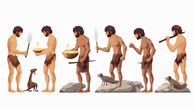 Vector evolution of human from primitive to present