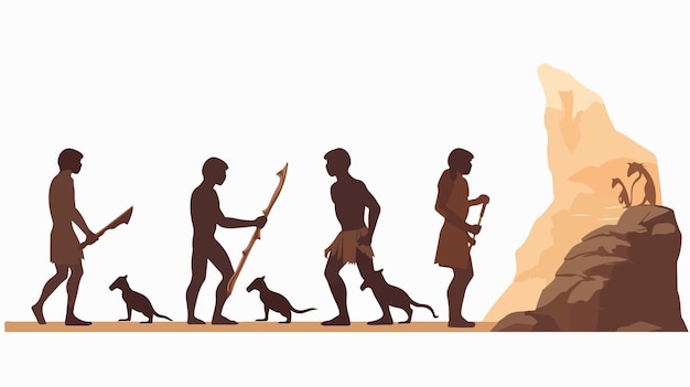 Vector evolution of human from primitive to present