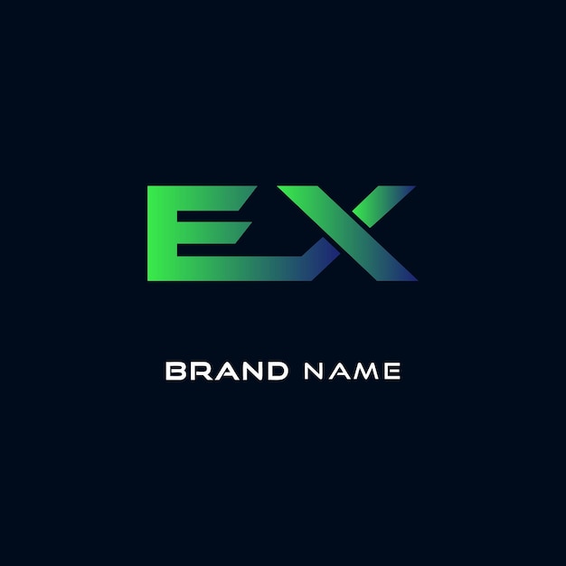 EX logo design vector