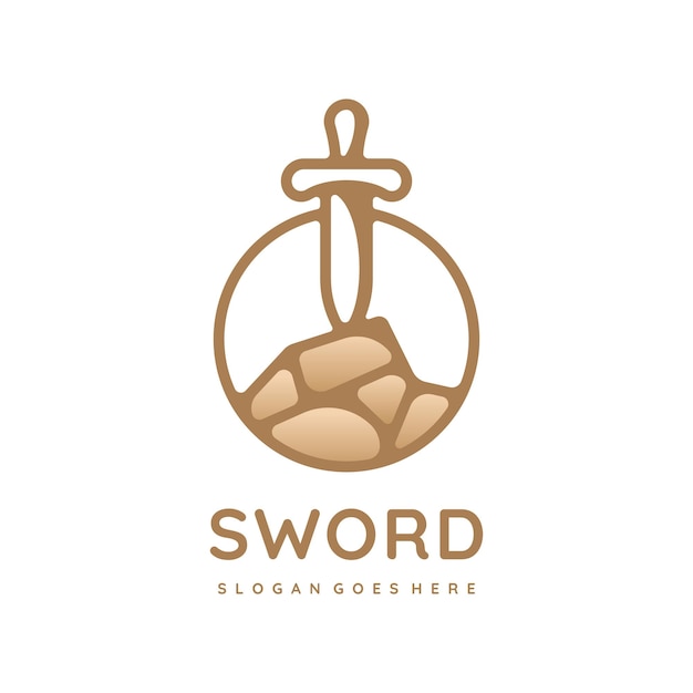 Excalibur Sword Logo Template