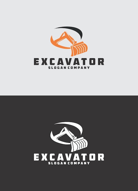 excavator construction logo