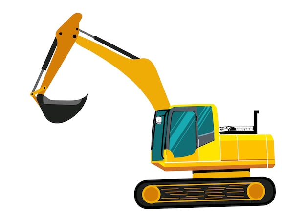 Excavator Heavy equipment logo template vector