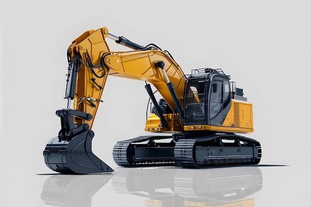 Vector excavator isolated on a white background vector illustration