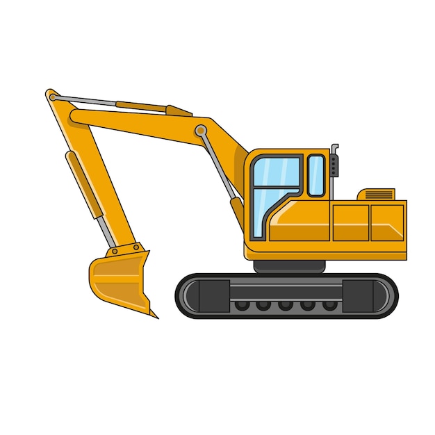 Excavator isolated on white background