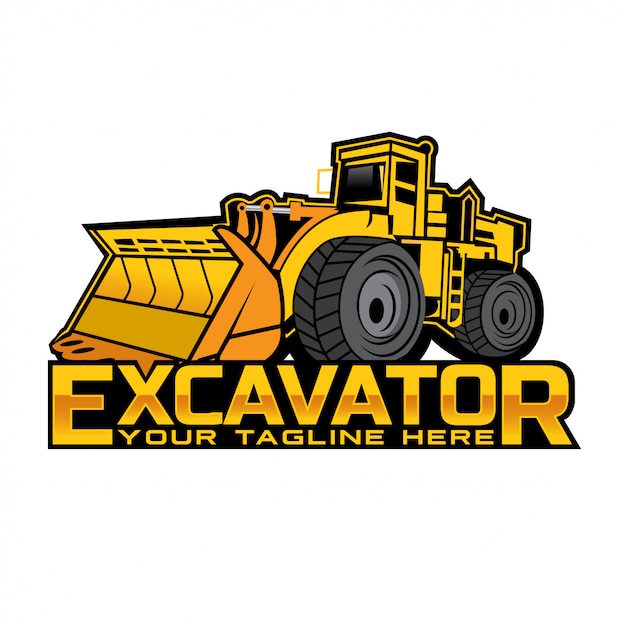 Excavator logo template