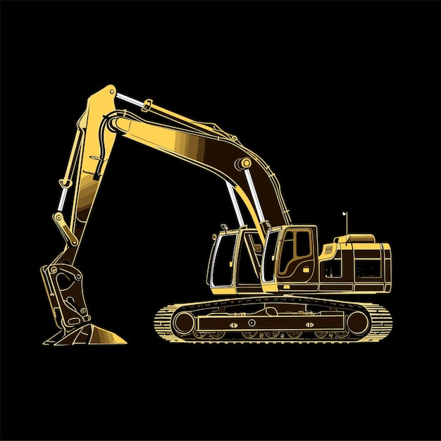 Excavator Silhouette vector