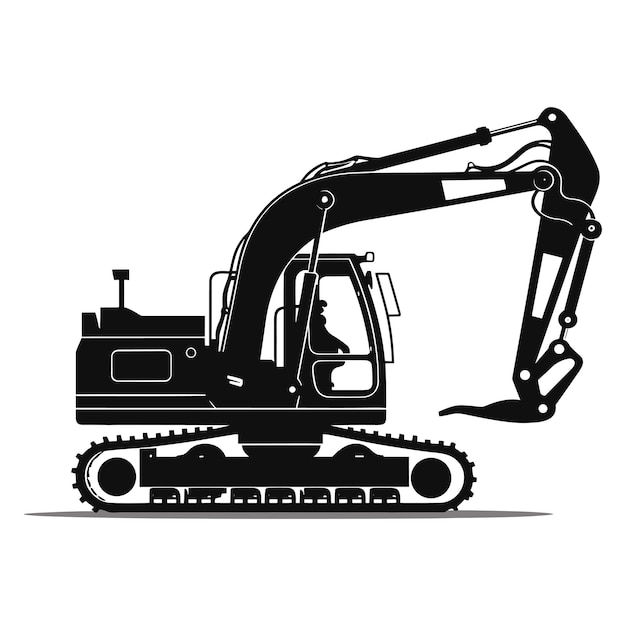 Excavator Silhouette vector