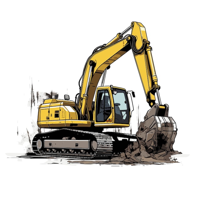 Excavator Silhouette vector