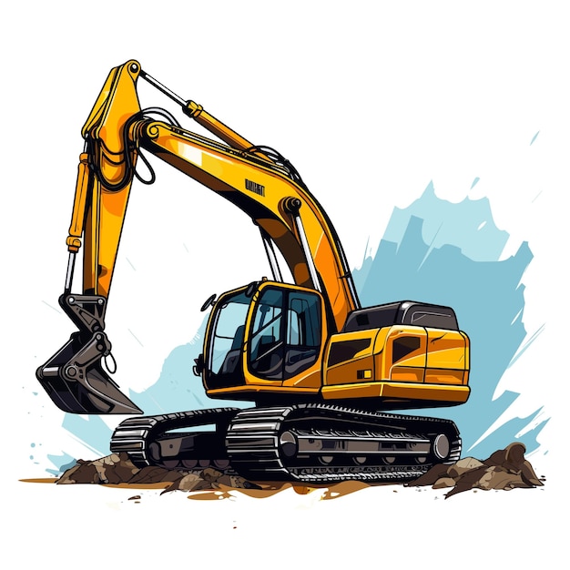 Excavator Silhouette vector