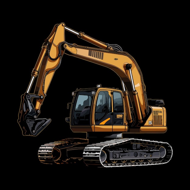 Excavator Silhouette vector