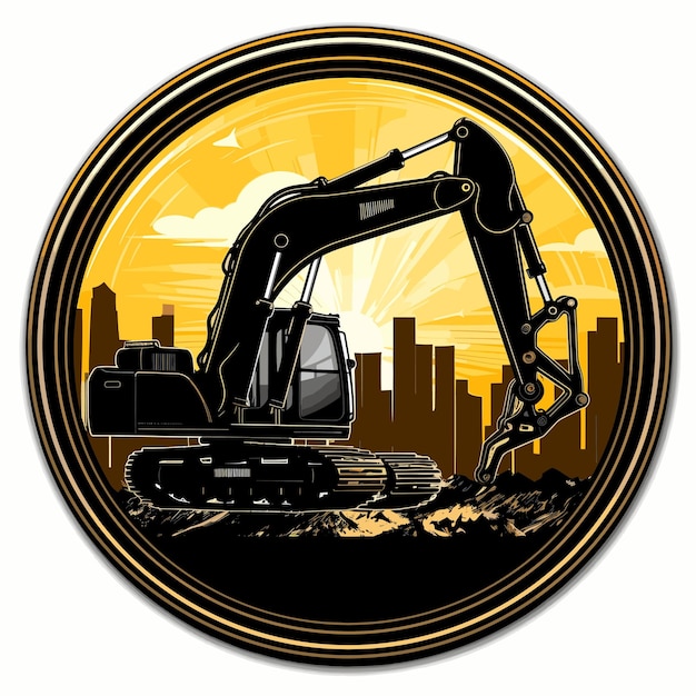 Excavator Silhouette vector