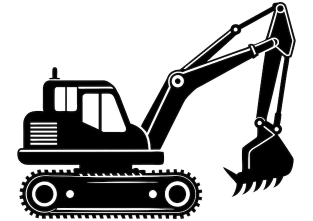 Excavator silhouette