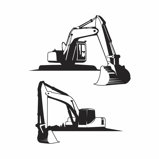 Excavator silhouette