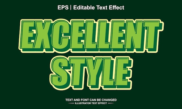 Excellent style editable text effect