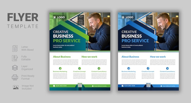 Exceptional corporate flyer design template