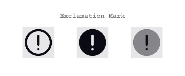 Exclamation mark icons pack