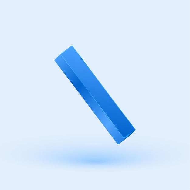 Exclusive 3D Blue Letter I Icon with Sleek Cool Background