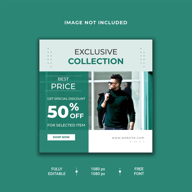 Exclusive Collection Fashion Social Media Post