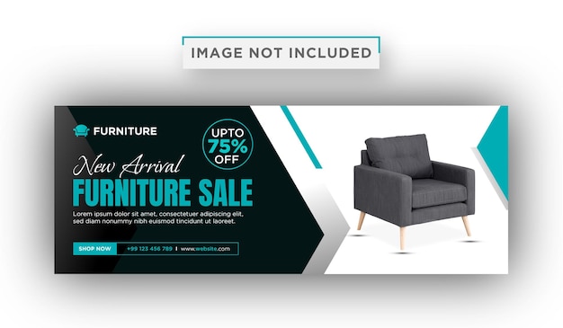 Exclusive furniture horizontal banner or Facebook cover template