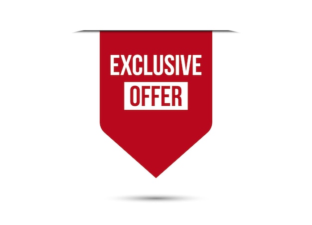 Vector exclusive offer red banner design vector illustration