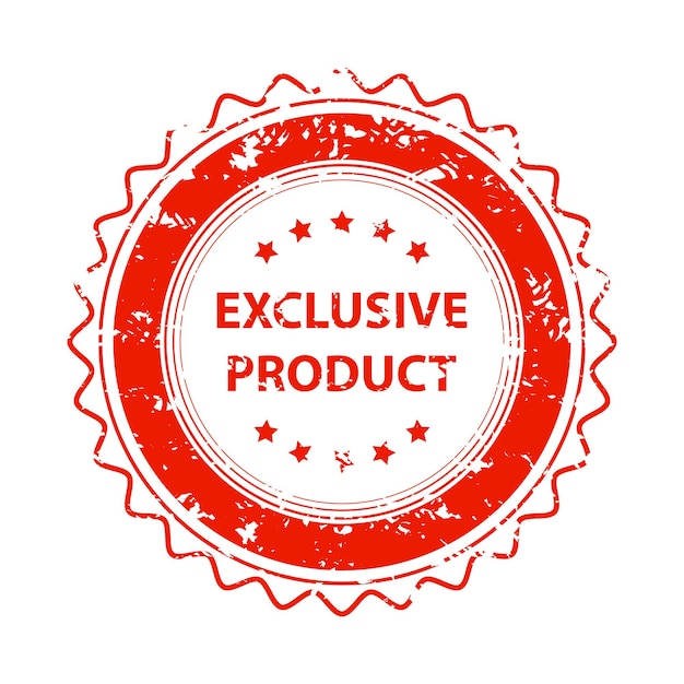 Vector exclusive product rubber stamp special unique