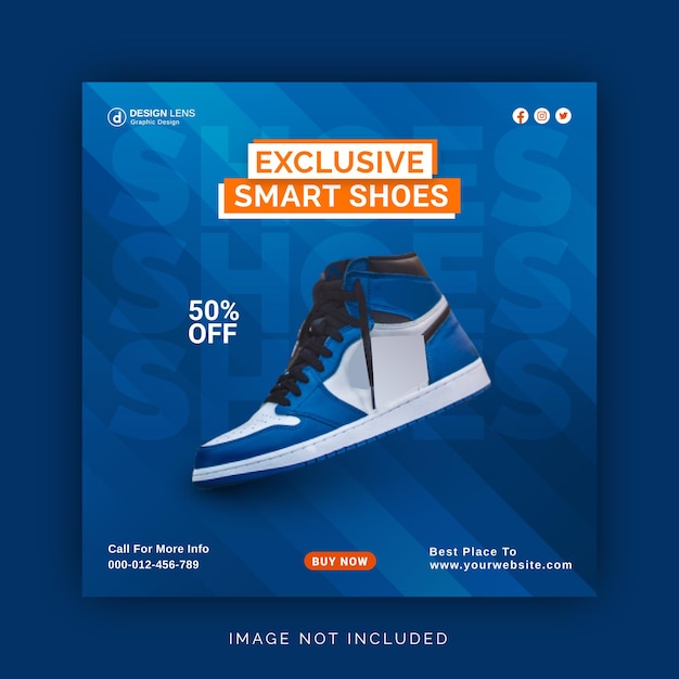 Exclusive Smart Shoes Instagram Banner Social Media Post Template   