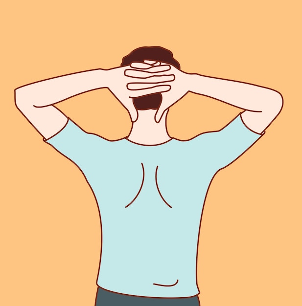 Exercise position illustration for neck and shoulder pain neck joint Exercise 12