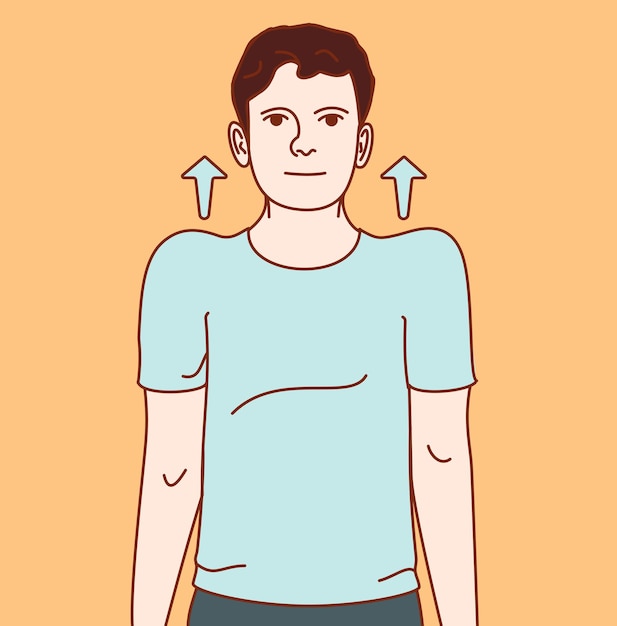 Exercise position illustration for neck and shoulder pain neck joint Exercise 13