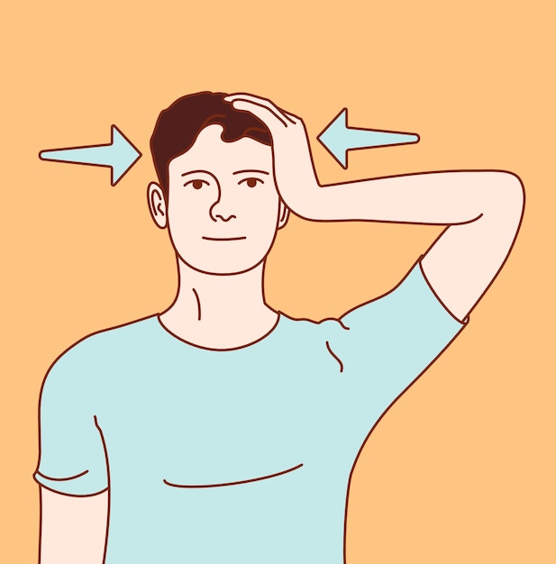 Exercise position illustration for neck and shoulder pain neck joint Exercise 3