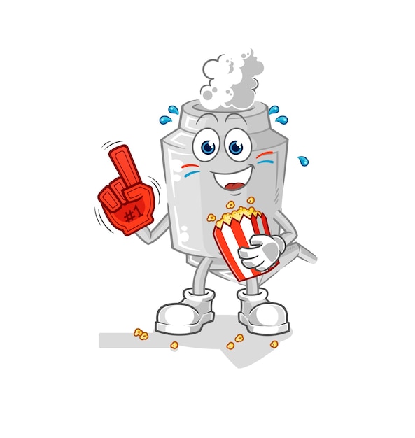 Exhaust fan with popcorn illustration character vector