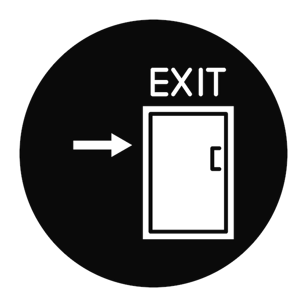 Vector exit door vector illustration