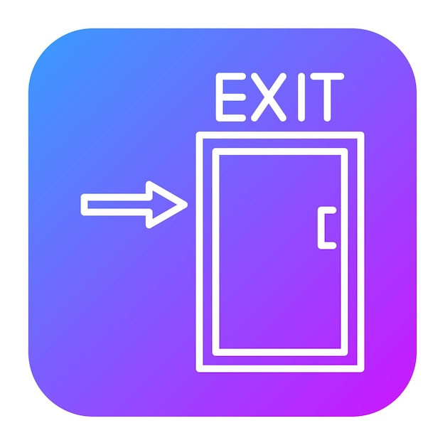 Exit Door Vector Illustration