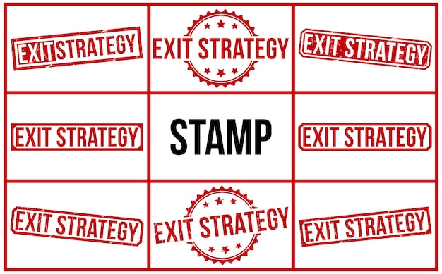 Exit strategy stamp red rubber stamp on white background Exit strategy stamp sign Exit strategy stamp