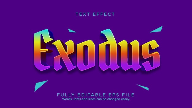 Exodus Text Effect Font Type