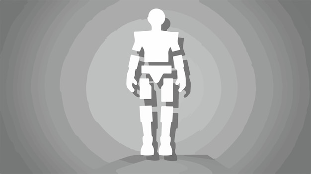 Vector exoskeleton long shadow glyph icon