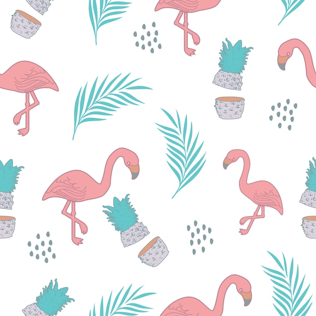 Exotic background pattern with summer theme