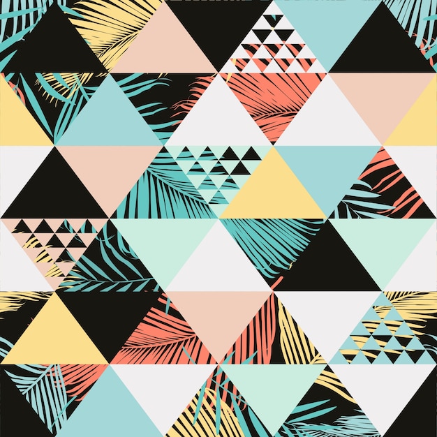 Exotic beach trendy seamless pattern