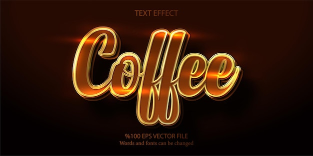 An exotic editable text with coffee and caramel essence colors Coffee