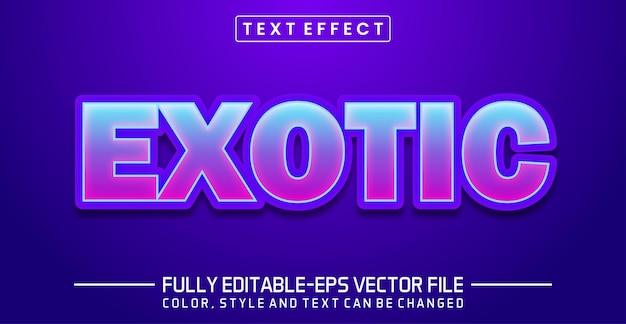 Exotic font Text effect editable