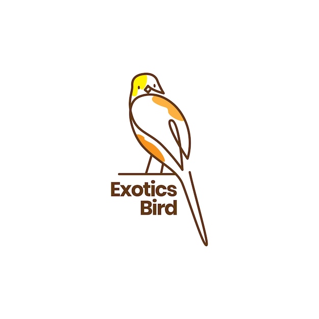 Exotics bird logo design vector