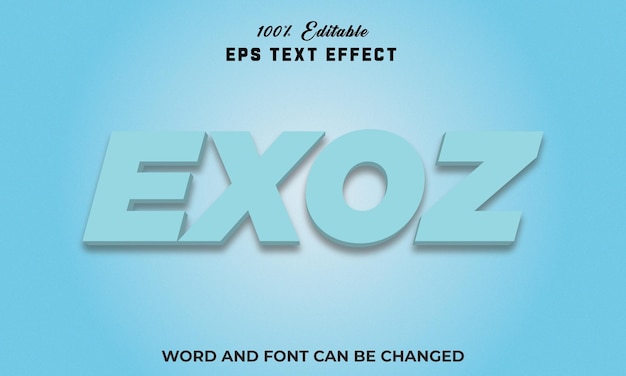 Exoz Editable 3d Text Effect Style Premium