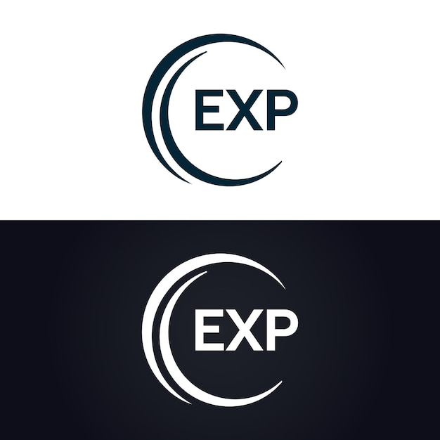 EXP logo E X P design White EXP letter EXP E X P letter logo design E X P letter logo design in