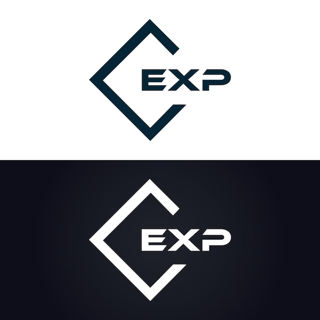 EXP logo E X P design White EXP letter EXP E X P letter logo design E X P letter logo design in