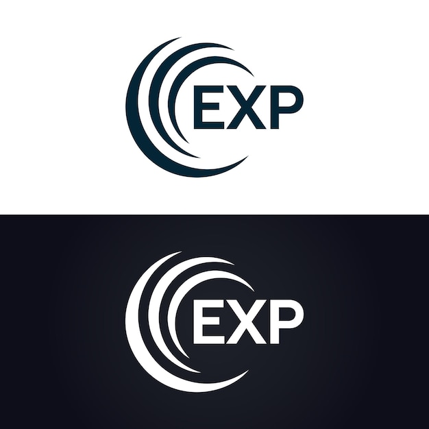 EXP logo E X P design White EXP letter EXP E X P letter logo design E X P letter logo design in