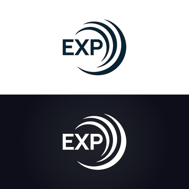 EXP logo E X P design White EXP letter EXP E X P letter logo design E X P letter logo design in